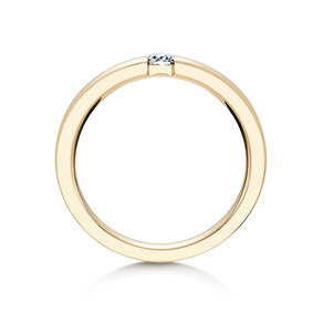 Verlobungsring Infinity in 14K Gelbgold mit Diamant 0,10ct H/SI
