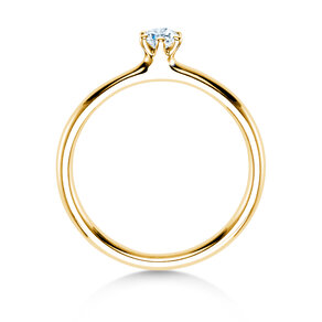 Verlobungsring Classic 6 in 14K Gelbgold mit Diamant 0,15ct H/SI