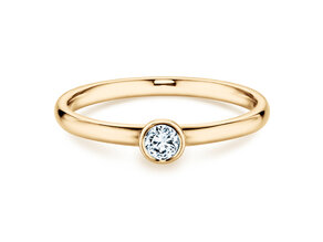 Verlobungsring Eternal in 14K Gelbgold mit Diamant 0,15ct H/SI