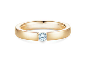 Verlobungsring Infinity in 14K Gelbgold mit Diamant 0,15ct H/SI