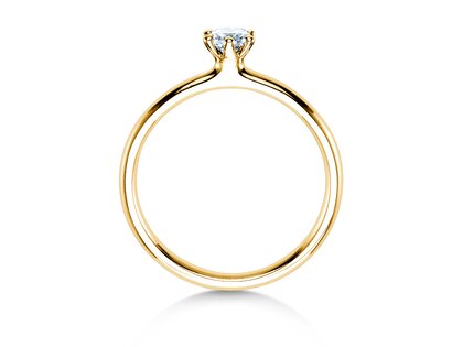 Verlobungsring Classic 6 in 18K Gelbgold mit Diamant 0,25ct D/IF