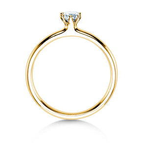 Verlobungsring Classic 6 in 18K Gelbgold mit Diamant 0,25ct D/IF