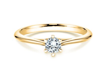 Verlobungsring Heaven 6 in 14K Gelbgold mit Labordiamant 0,25ct E/VS