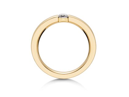 Verlobungsring Infinity in 14K Gelbgold mit Labordiamant 0,25ct E/VS