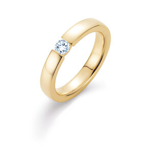 Verlobungsring Infinity in 18K Gelbgold mit Diamant 0,30ct H/SI