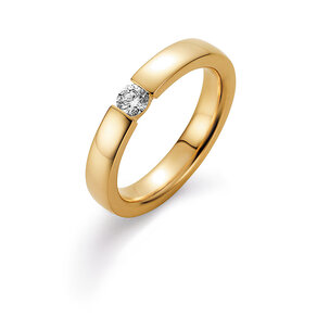 Verlobungsring Infinity in 14K Gelbgold mit Labordiamant 0,25ct E/VS