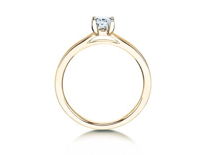 Verlobungsring Princess in 14K Gelbgold mit Diamant 0,25ct G/SI