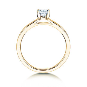Verlobungsring Princess in 14K Gelbgold mit Diamant 0,25ct G/SI