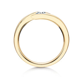 Verlobungsring Twist in 14K Gelbgold mit Labordiamant 0,25ct E/VS