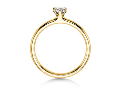 Verlobungsring Classic 6 in 14K Gelbgold mit Diamant 0,30ct H/SI