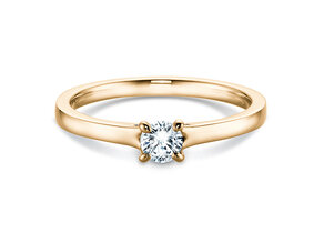 Verlobungsring Modern in 14K Gelbgold mit Diamant 0,30ct G/SI