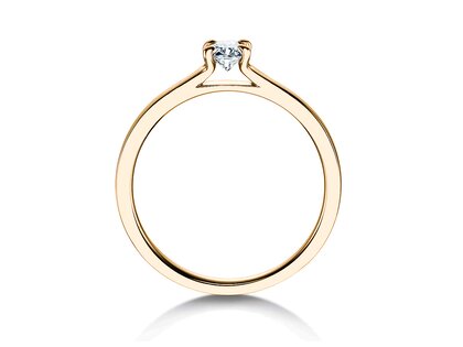 Verlobungsring Modern in 14K Gelbgold mit Diamant 0,30ct G/SI