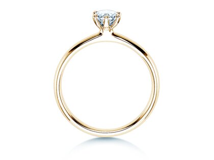 Verlobungsring Classic 6 in 14K Gelbgold mit Diamant 0,40ct H/SI