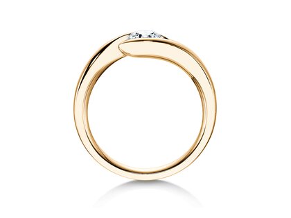 Verlobungsring Twist in 18K Gelbgold mit Diamant 0,40ct H/SI