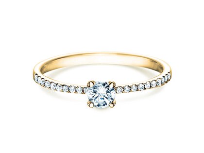 Verlobungsring Grace in 18K Gelbgold mit Diamanten 0,70ct G/SI