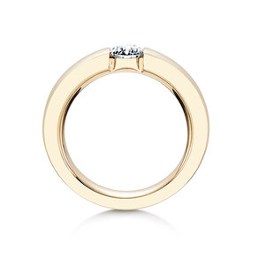 Verlobungsring Infinity in 14K Gelbgold mit Labordiamant 0,50ct E/VS