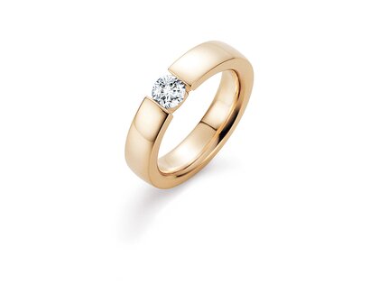 Verlobungsring Infinity in 14K Gelbgold mit Labordiamant 0,50ct E/VS