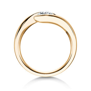 Verlobungsring Twist in 9K Gelbgold mit Diamant 1,00ct H/SI