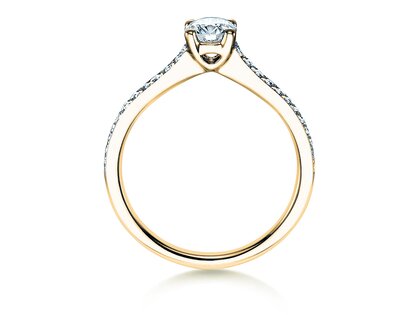 Verlobungsring Claire in 18K Gelbgold mit Diamanten 0,70ct G/SI