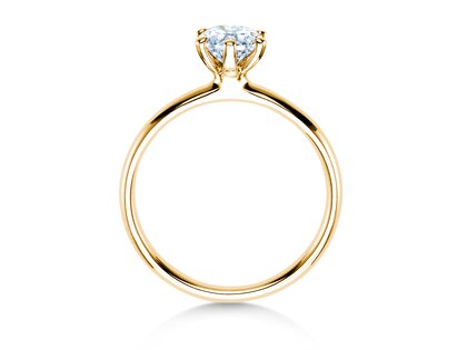 Verlobungsring Classic 6 in 14K Gelbgold mit Labordiamant 0,75ct E/VS