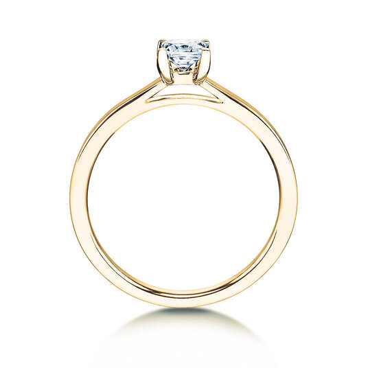 Verlobungsring Princess in 14K Gelbgold mit Labordiamant 1,00ct E/VS
