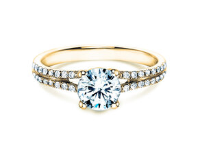 Verlobungsring Dynasty in 9K Gelbgold mit Labordiamanten 1,27ct E/VS