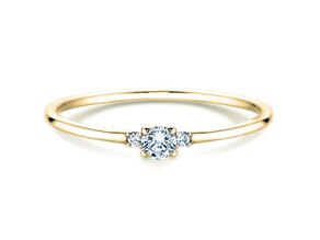 Verlobungsring Vivid Petite Diamond in 14K Gelbgold mit Diamanten 0,10ct G/SI