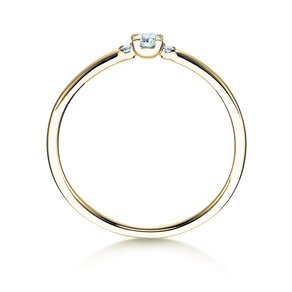 Verlobungsring Vivid Petite Diamond in 14K Gelbgold mit Diamanten 0,10ct G/SI