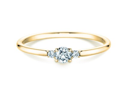 Verlobungsring Vivid Petite Diamond in Gelbgold