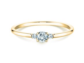 Verlobungsring Vivid Petite Diamond in Gelbgold