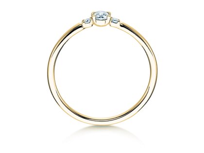 Verlobungsring Vivid Petite Diamond in Gelbgold