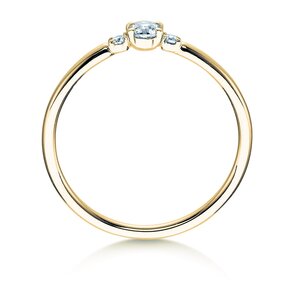 Verlobungsring Vivid Petite Diamond in Gelbgold