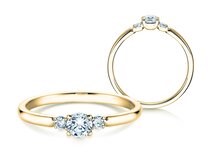 Verlobungsring Vivid Petite Diamond in 14K Gelbgold mit Diamanten 0,30ct G/SI