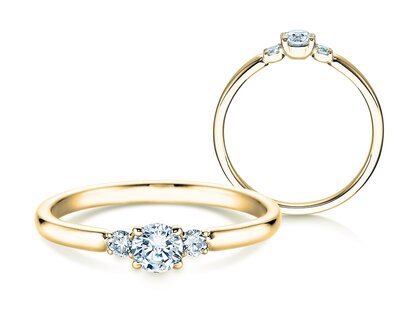 Verlobungsring Vivid Petite Diamond in 14K Gelbgold mit Labordiamanten 0,30ct E/VS