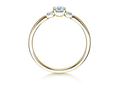 Verlobungsring Vivid Petite Diamond in 14K Gelbgold mit Labordiamanten 0,30ct E/VS