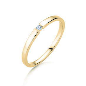 Verlobungsring Infinity Petite in 14K Gelbgold mit Diamant 0,03ct