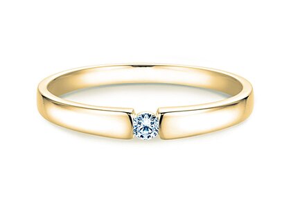 Verlobungsring Infinity Petite in 14K Gelbgold mit Diamant 0,06ct G/SI
