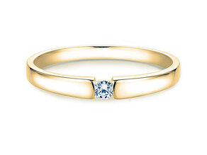 Verlobungsring Infinity Petite in 14K Gelbgold mit Diamant 0,06ct G/SI