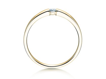 Verlobungsring Infinity Petite in 14K Gelbgold mit Diamant 0,06ct G/SI
