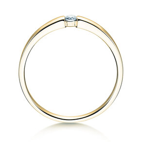 Verlobungsring Infinity Petite in 14K Gelbgold mit Diamant 0,06ct G/SI
