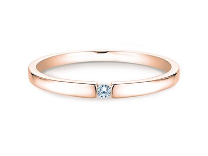 Verlobungsring Infinity Petite in 14K Roségold mit Diamant 0,03ct G/SI