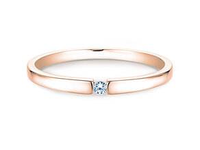 Verlobungsring Infinity Petite in 14K Roségold mit Diamant 0,03ct G/SI