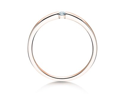 Verlobungsring Infinity Petite in 14K Roségold mit Diamant 0,03ct G/SI
