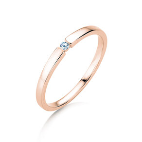 Verlobungsring Infinity Petite in 14K Roségold mit Diamant 0,03ct G/SI