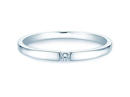 Verlobungsring Infinity Petite in 14K Weißgold mit Diamant 0,03ct G/SI