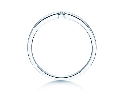 Verlobungsring Infinity Petite in 14K Weißgold mit Diamant 0,03ct G/SI