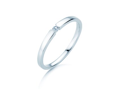 Verlobungsring Infinity Petite in 14K Weißgold mit Diamant 0,03ct G/SI