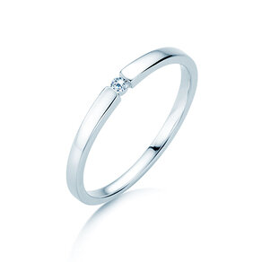 Verlobungsring Infinity Petite in 14K Weißgold mit Diamant 0,03ct G/SI