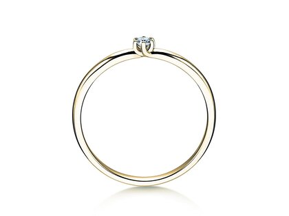 Verlobungsring Melody in 14K Gelbgold mit Diamant 0,07ct H/SI