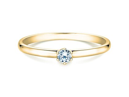 Verlobungsring Melody in 14K Gelbgold mit Diamant 0,10ct H/SI